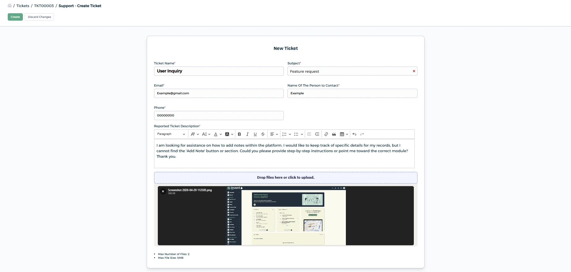 Dashboard View