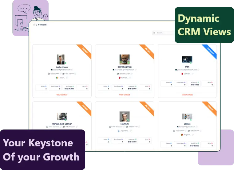 Invent Medical CRM module screenshot