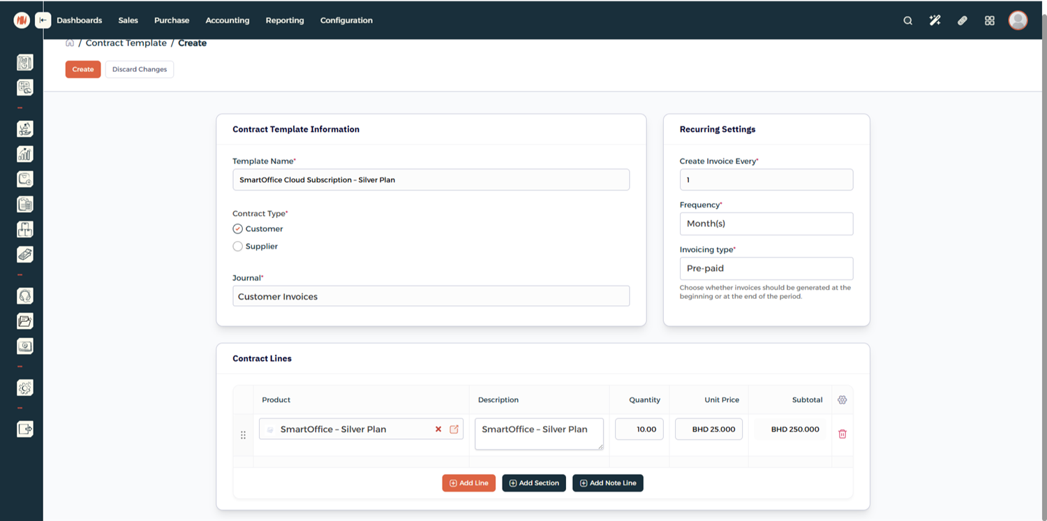 Step 9 - Define Template Details