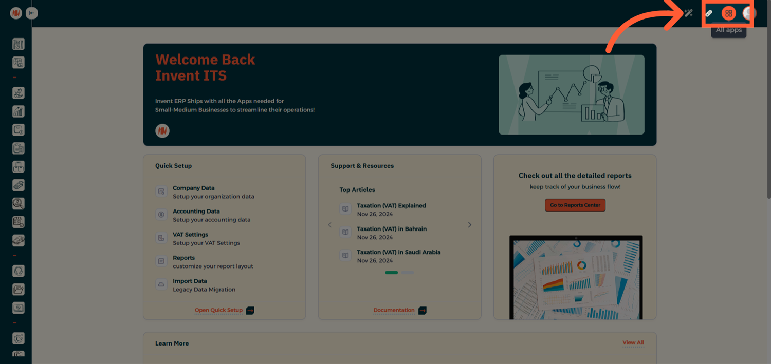 Step 1 - Access Accounting Module